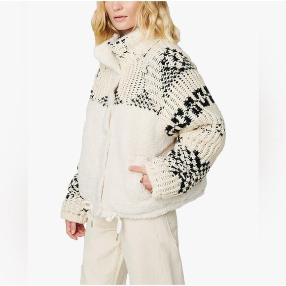 Blank NYC Feeling Cozy Sweater Sherpa Jacket, Size Medium - Picture 2 of 11